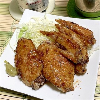 手羽先チンして揚げ焼いて甘辛だれにからめてみた